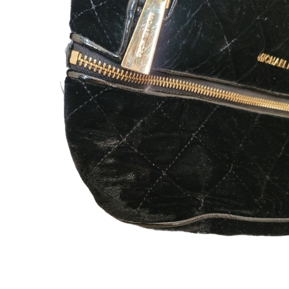 Michael Kors Rhea Zip Backpack Black Velvet Quilted main image 7